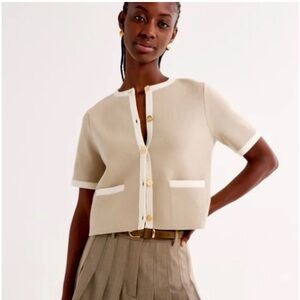 Abercrombie & Fitch LuxeLoft Short-Sleeve Cardigan